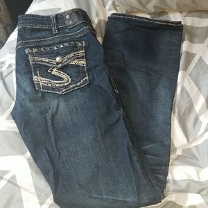 Womens silver jeans